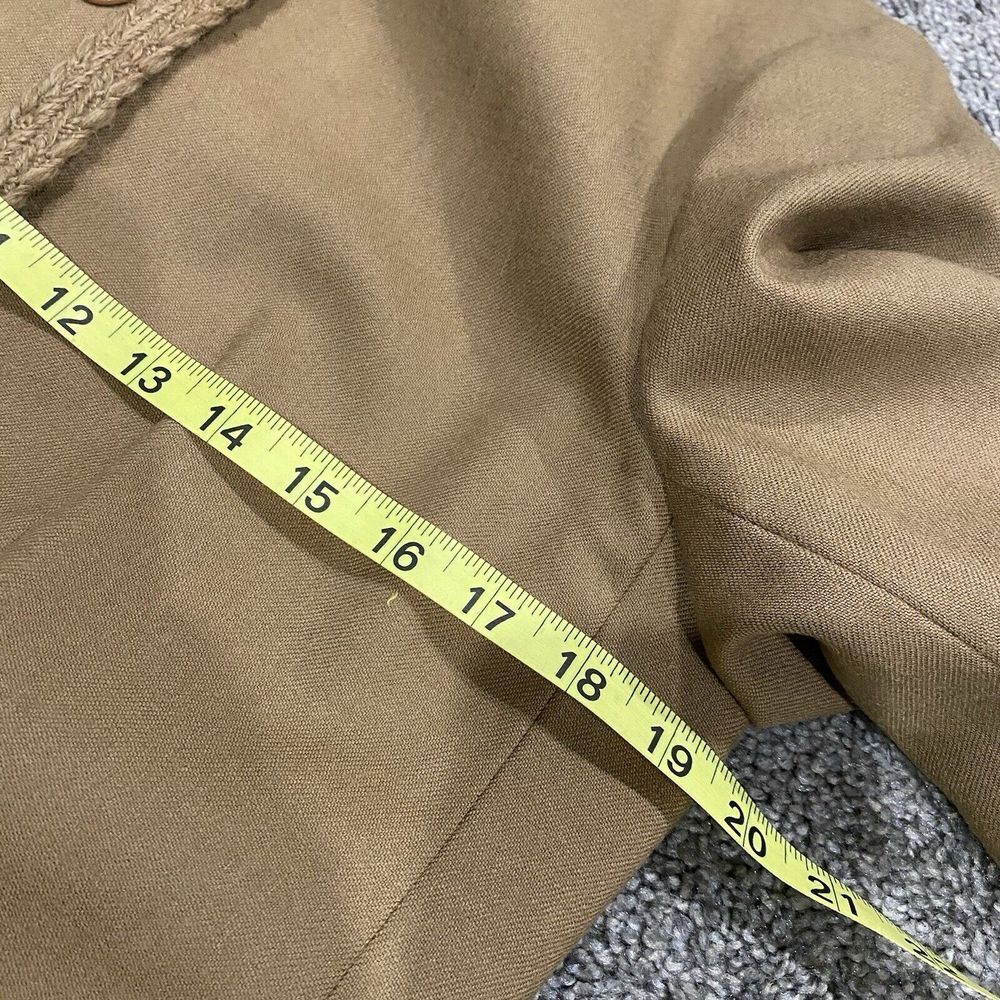 Givenchy Sport Vintage Women's 10 Wool Tan Button Down Leisure Jacket Blazer - Picture 5 of 11